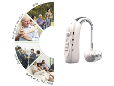 Single or Pair Wireless Hearing Aid Severe Loss BTE Ear Aids US