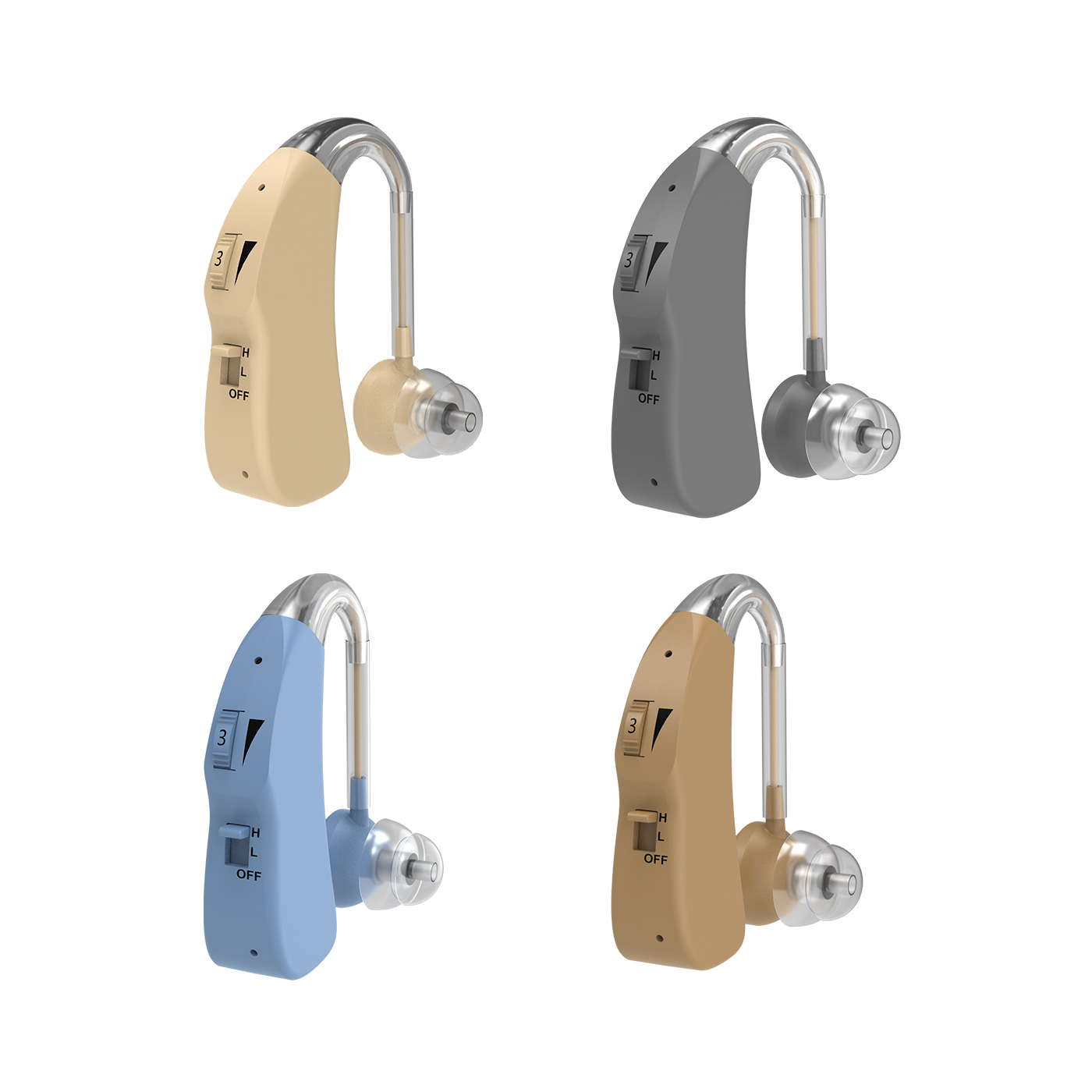 Rechargeable Hearing Aid for Seniors with Noise Cancellation,4 color options